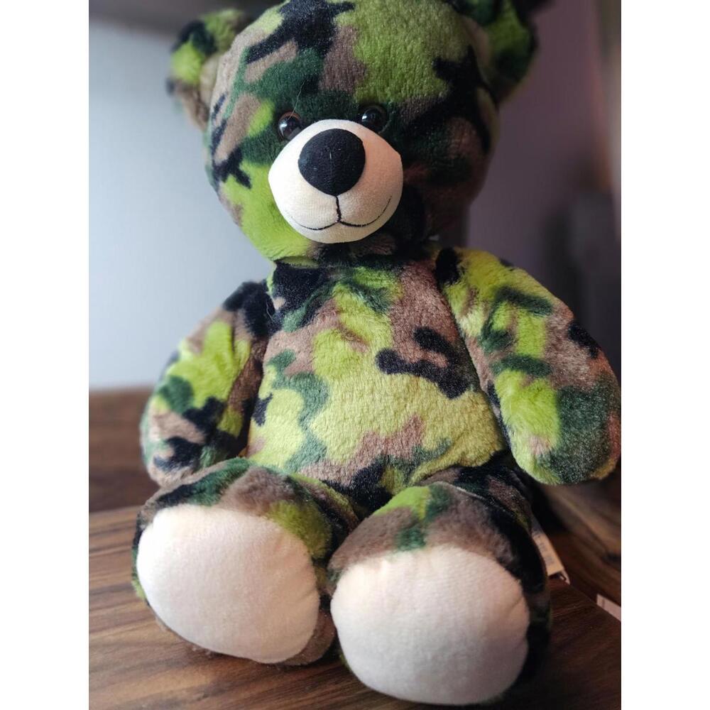 Build A Bear: Red Bab Green Digital Camouflage Teddy Bear 18" Camo Military Army